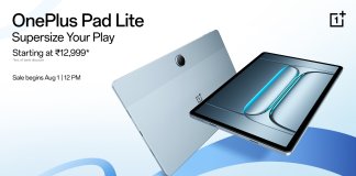 OnePlus Pad Lite tablet featuring 11-inch display, quad speakers, and Aero Blue design, launched in India July 2025